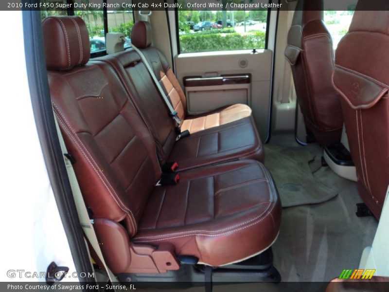 Rear Seat of 2010 F450 Super Duty King Ranch Crew Cab 4x4 Dually