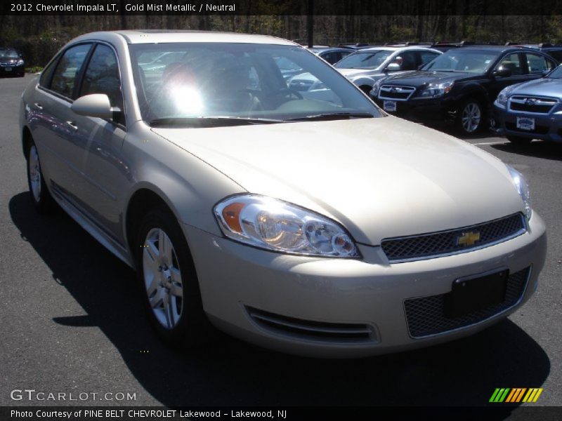 Gold Mist Metallic / Neutral 2012 Chevrolet Impala LT