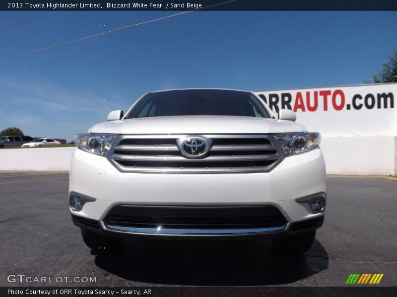 Blizzard White Pearl / Sand Beige 2013 Toyota Highlander Limited