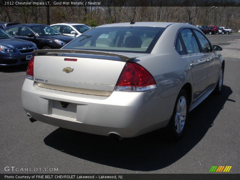 Gold Mist Metallic / Neutral 2012 Chevrolet Impala LT