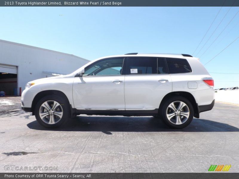 Blizzard White Pearl / Sand Beige 2013 Toyota Highlander Limited
