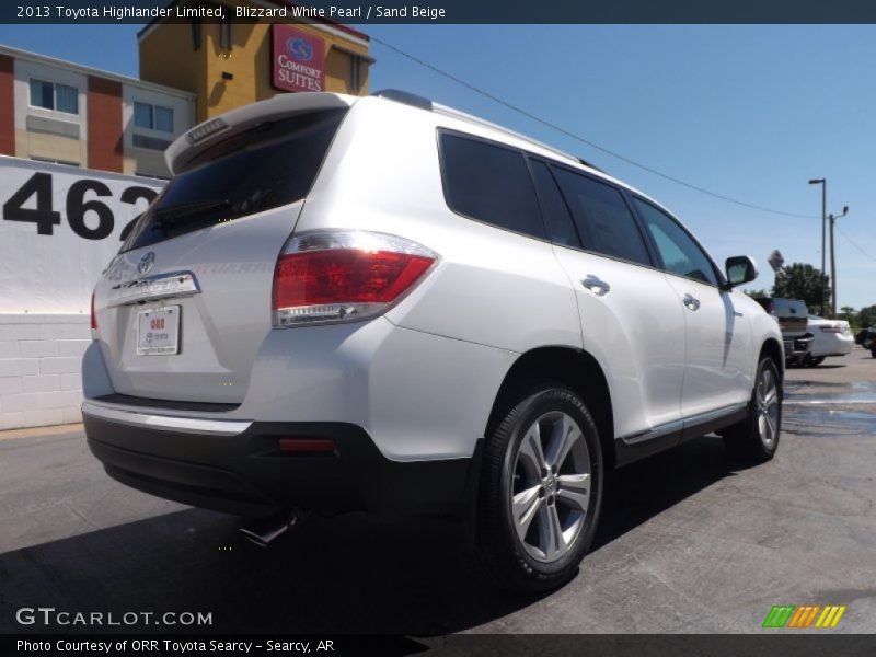 Blizzard White Pearl / Sand Beige 2013 Toyota Highlander Limited