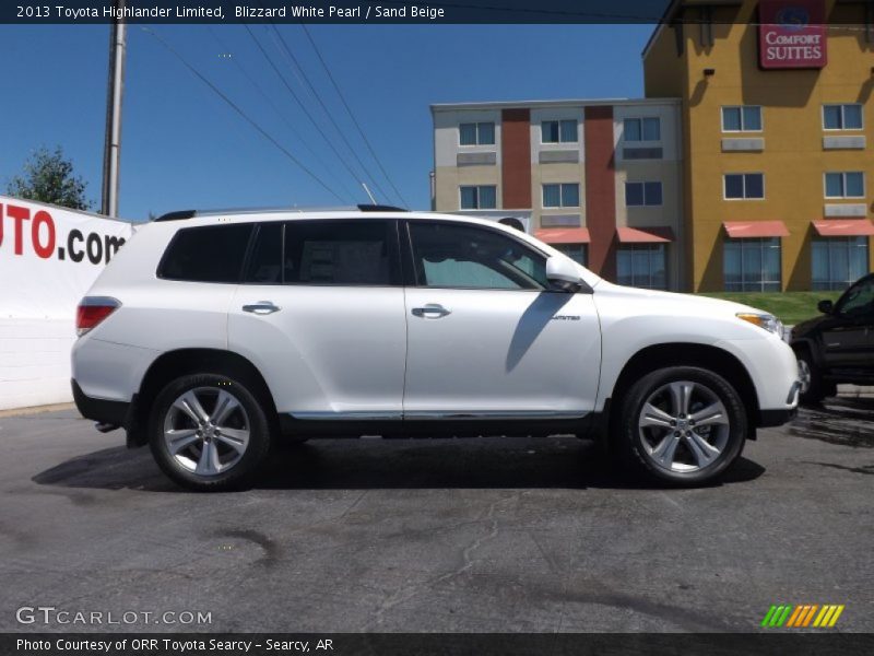 Blizzard White Pearl / Sand Beige 2013 Toyota Highlander Limited
