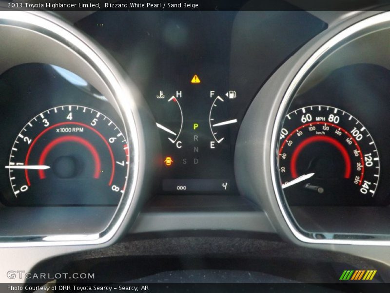 Blizzard White Pearl / Sand Beige 2013 Toyota Highlander Limited