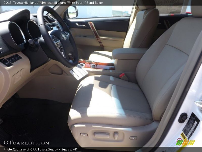 Blizzard White Pearl / Sand Beige 2013 Toyota Highlander Limited