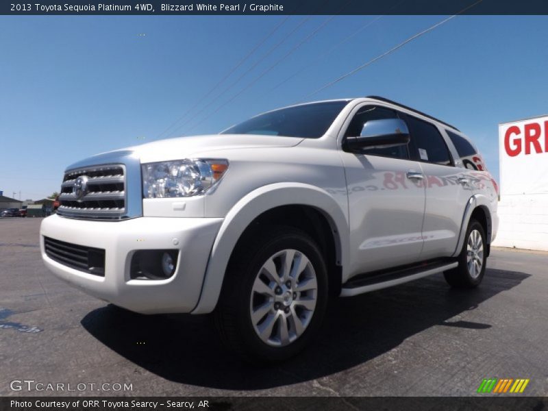 Blizzard White Pearl / Graphite 2013 Toyota Sequoia Platinum 4WD