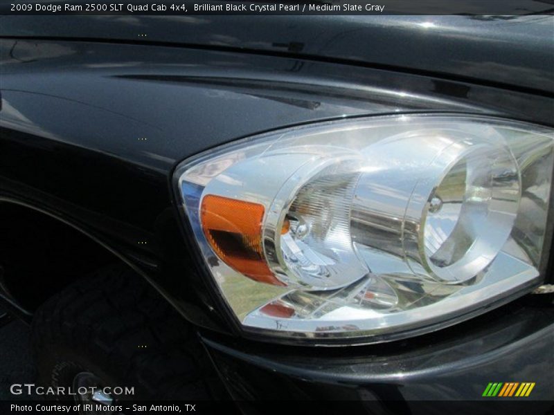Brilliant Black Crystal Pearl / Medium Slate Gray 2009 Dodge Ram 2500 SLT Quad Cab 4x4