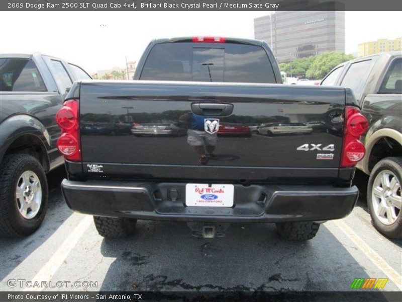 Brilliant Black Crystal Pearl / Medium Slate Gray 2009 Dodge Ram 2500 SLT Quad Cab 4x4