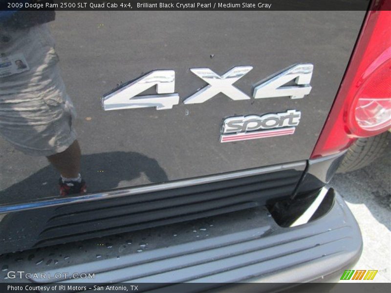 Brilliant Black Crystal Pearl / Medium Slate Gray 2009 Dodge Ram 2500 SLT Quad Cab 4x4