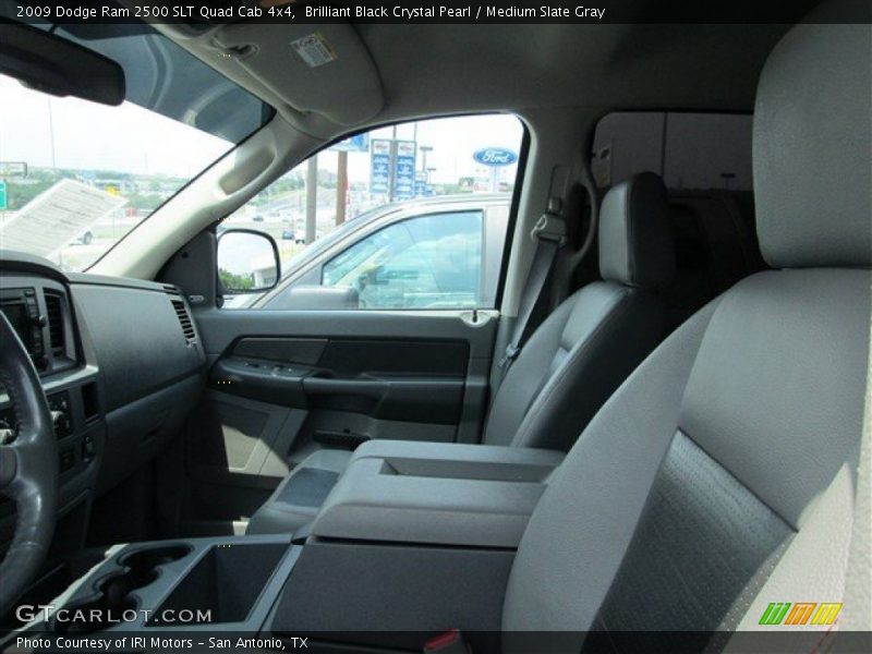 Brilliant Black Crystal Pearl / Medium Slate Gray 2009 Dodge Ram 2500 SLT Quad Cab 4x4