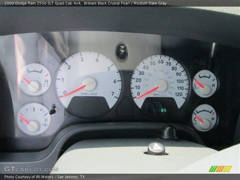 Brilliant Black Crystal Pearl / Medium Slate Gray 2009 Dodge Ram 2500 SLT Quad Cab 4x4