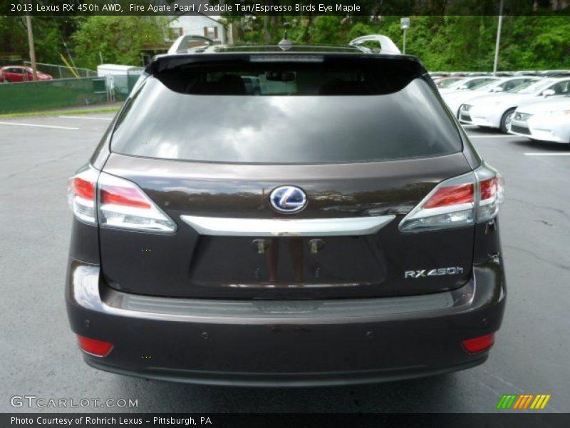 Fire Agate Pearl / Saddle Tan/Espresso Birds Eye Maple 2013 Lexus RX 450h AWD