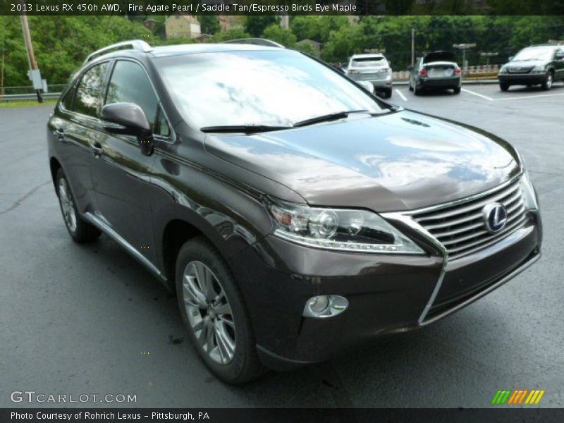 Fire Agate Pearl / Saddle Tan/Espresso Birds Eye Maple 2013 Lexus RX 450h AWD