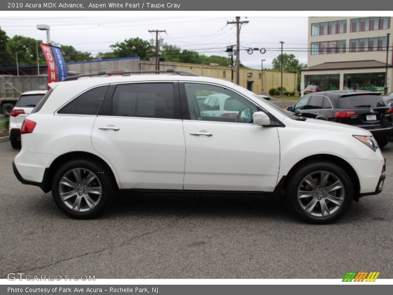 Aspen White Pearl / Taupe Gray 2010 Acura MDX Advance