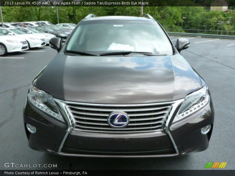 Fire Agate Pearl / Saddle Tan/Espresso Birds Eye Maple 2013 Lexus RX 450h AWD