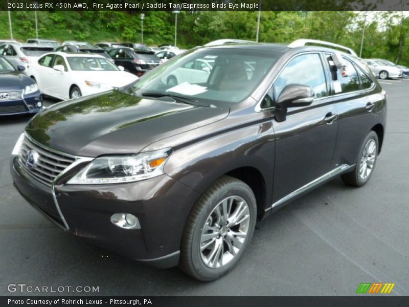 Fire Agate Pearl / Saddle Tan/Espresso Birds Eye Maple 2013 Lexus RX 450h AWD