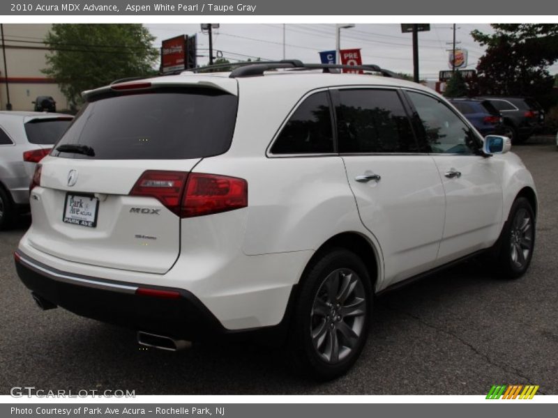 Aspen White Pearl / Taupe Gray 2010 Acura MDX Advance