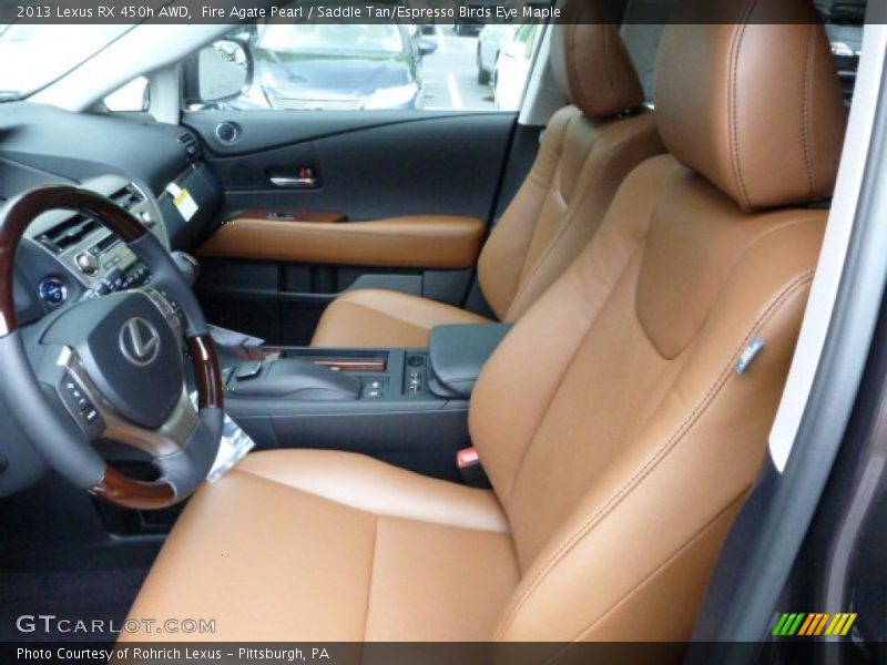 Fire Agate Pearl / Saddle Tan/Espresso Birds Eye Maple 2013 Lexus RX 450h AWD