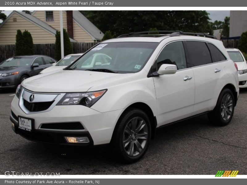Aspen White Pearl / Taupe Gray 2010 Acura MDX Advance