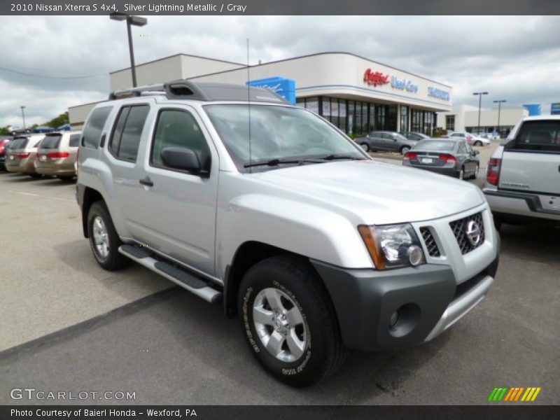 Silver Lightning Metallic / Gray 2010 Nissan Xterra S 4x4