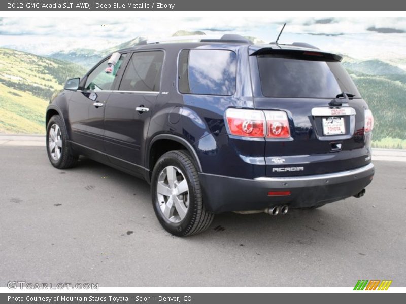 Deep Blue Metallic / Ebony 2012 GMC Acadia SLT AWD