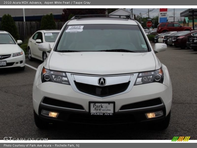 Aspen White Pearl / Taupe Gray 2010 Acura MDX Advance