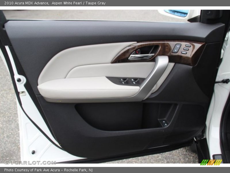 Aspen White Pearl / Taupe Gray 2010 Acura MDX Advance