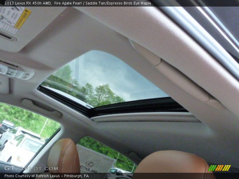 Fire Agate Pearl / Saddle Tan/Espresso Birds Eye Maple 2013 Lexus RX 450h AWD