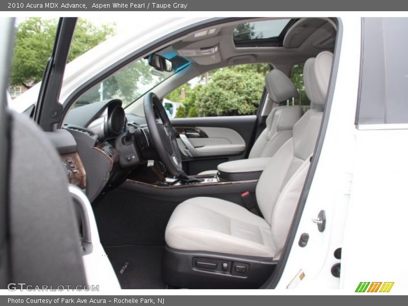 Aspen White Pearl / Taupe Gray 2010 Acura MDX Advance