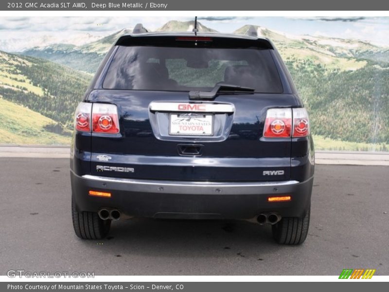 Deep Blue Metallic / Ebony 2012 GMC Acadia SLT AWD