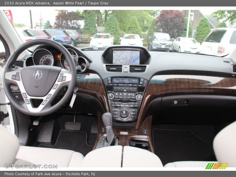 Aspen White Pearl / Taupe Gray 2010 Acura MDX Advance