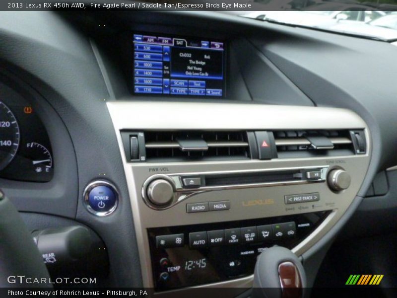Fire Agate Pearl / Saddle Tan/Espresso Birds Eye Maple 2013 Lexus RX 450h AWD