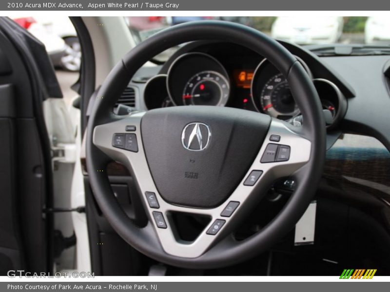 Aspen White Pearl / Taupe Gray 2010 Acura MDX Advance
