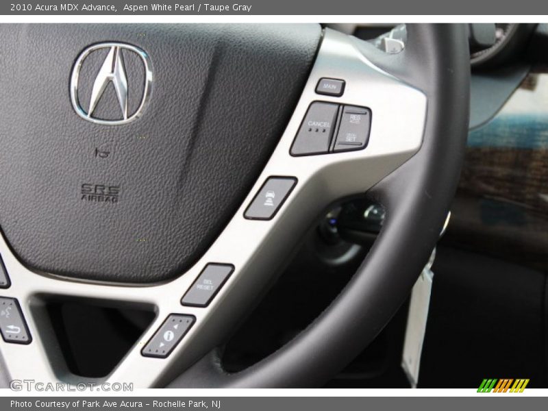 Aspen White Pearl / Taupe Gray 2010 Acura MDX Advance