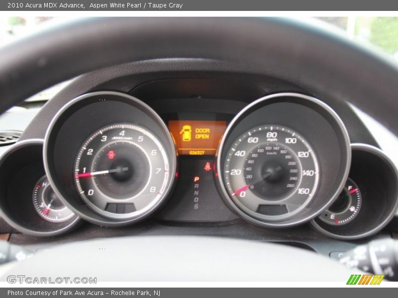 Aspen White Pearl / Taupe Gray 2010 Acura MDX Advance