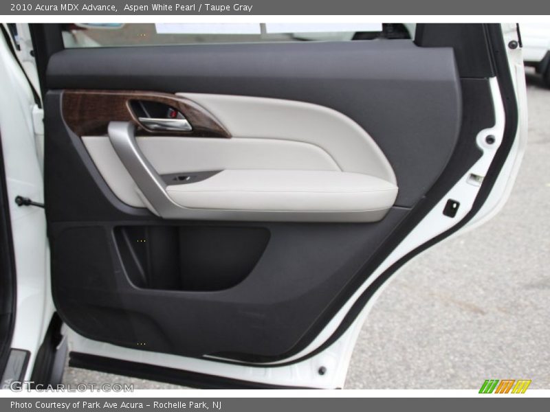 Aspen White Pearl / Taupe Gray 2010 Acura MDX Advance
