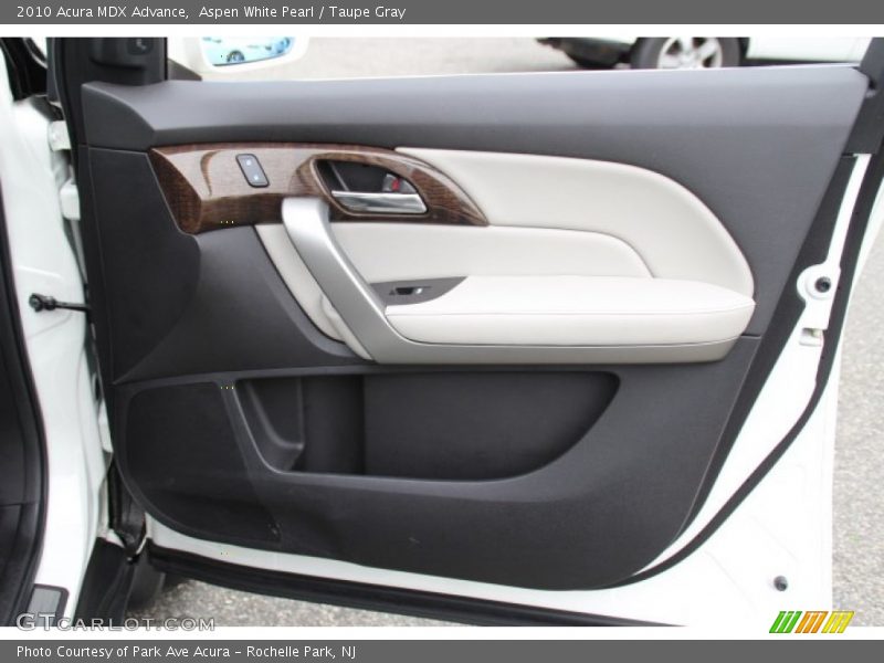 Aspen White Pearl / Taupe Gray 2010 Acura MDX Advance