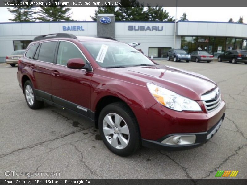 Ruby Red Pearl / Off Black 2012 Subaru Outback 2.5i Premium