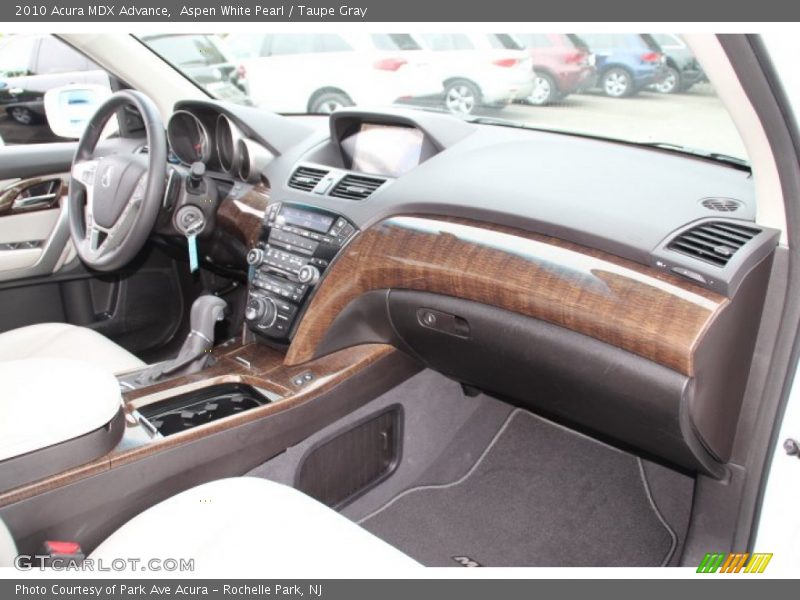 Aspen White Pearl / Taupe Gray 2010 Acura MDX Advance