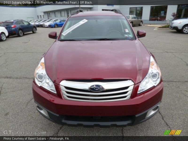 Ruby Red Pearl / Off Black 2012 Subaru Outback 2.5i Premium