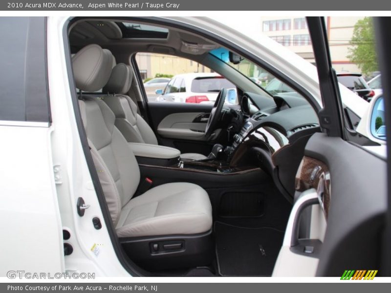Aspen White Pearl / Taupe Gray 2010 Acura MDX Advance