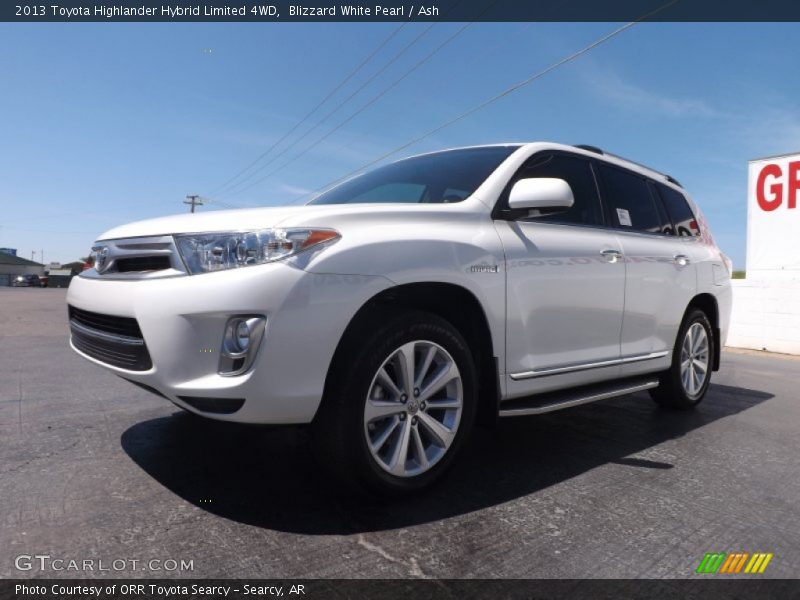 Blizzard White Pearl / Ash 2013 Toyota Highlander Hybrid Limited 4WD