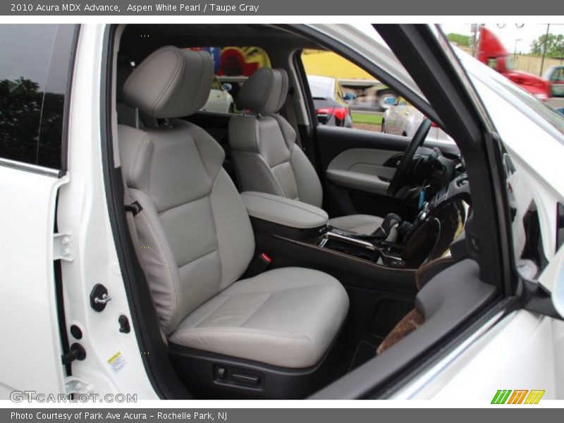 Aspen White Pearl / Taupe Gray 2010 Acura MDX Advance