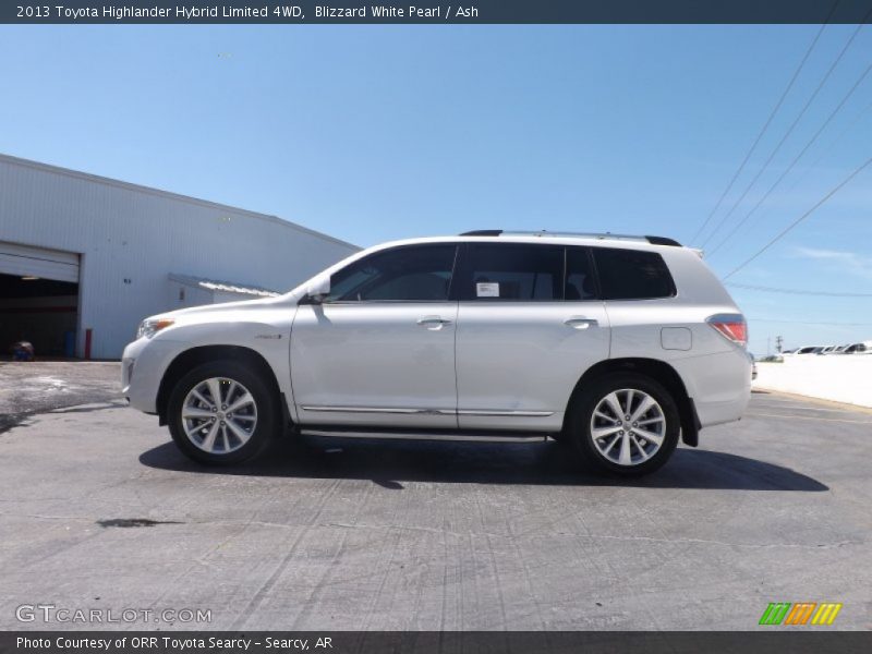 Blizzard White Pearl / Ash 2013 Toyota Highlander Hybrid Limited 4WD