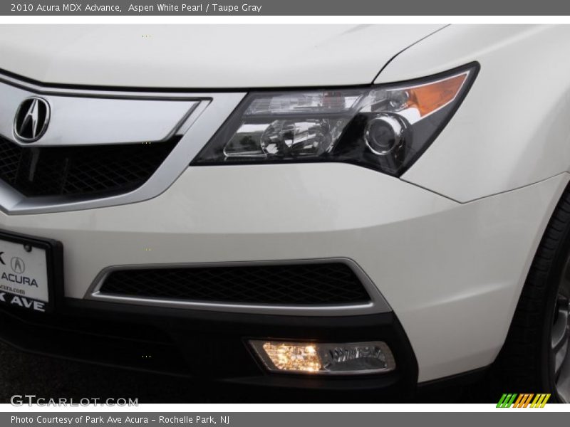 Aspen White Pearl / Taupe Gray 2010 Acura MDX Advance