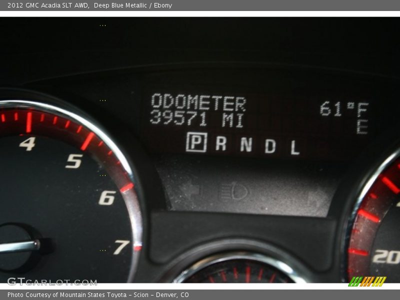 Deep Blue Metallic / Ebony 2012 GMC Acadia SLT AWD