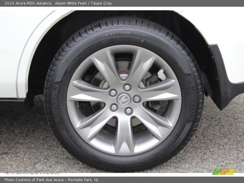Aspen White Pearl / Taupe Gray 2010 Acura MDX Advance