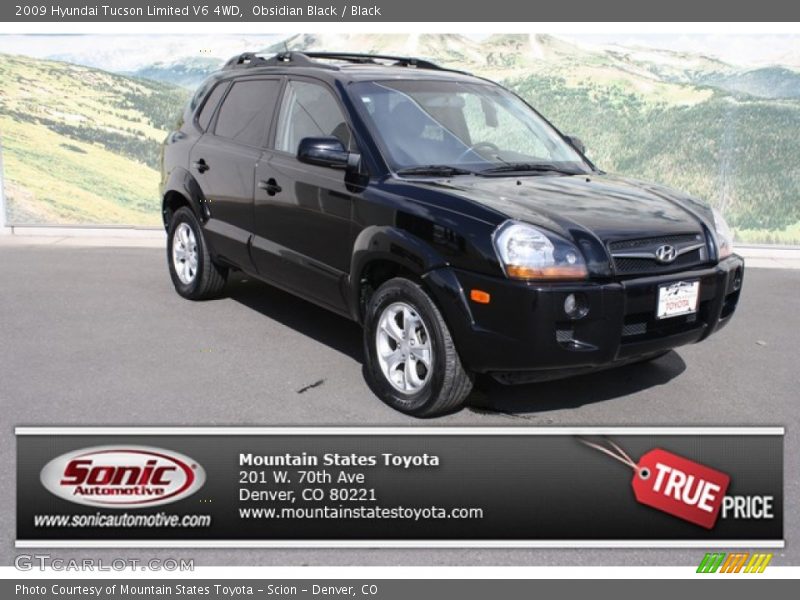 Obsidian Black / Black 2009 Hyundai Tucson Limited V6 4WD