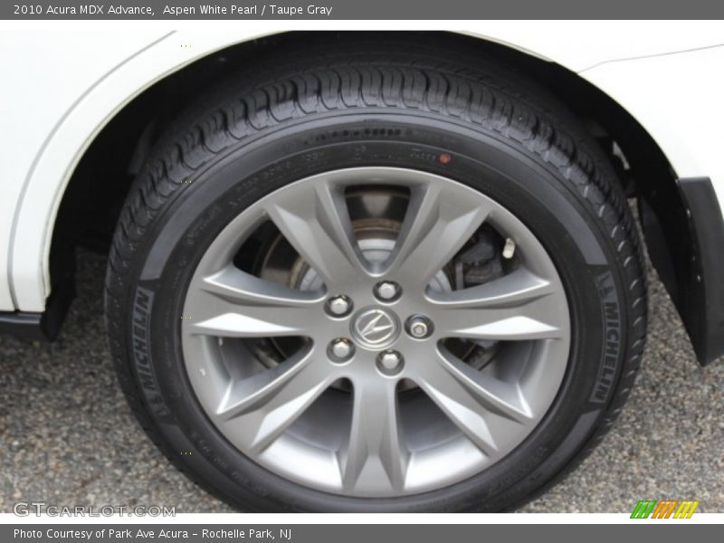 Aspen White Pearl / Taupe Gray 2010 Acura MDX Advance