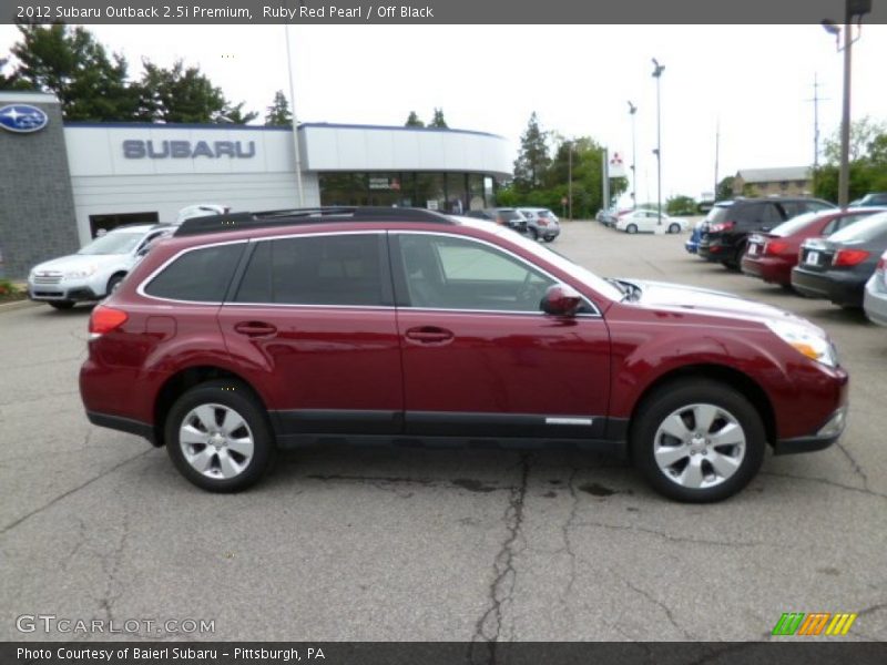 Ruby Red Pearl / Off Black 2012 Subaru Outback 2.5i Premium